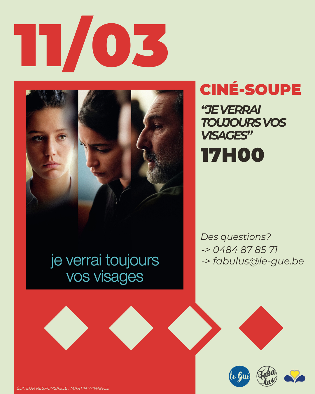 Affiche d'une soirée ciné-soupe
